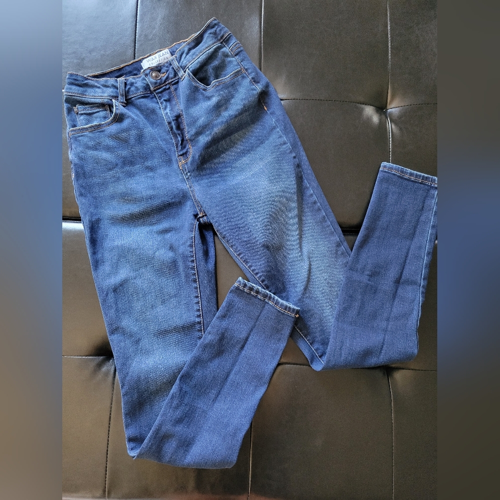 Wax blue jeans